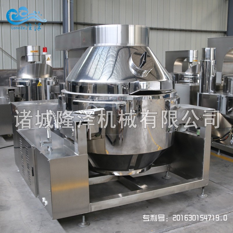 牛油炒面粉机器 山东隆泽电磁炒锅厂家 大型电磁炒锅
