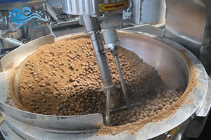 电磁加热炒药夹层锅 炒豆蔻用的设备